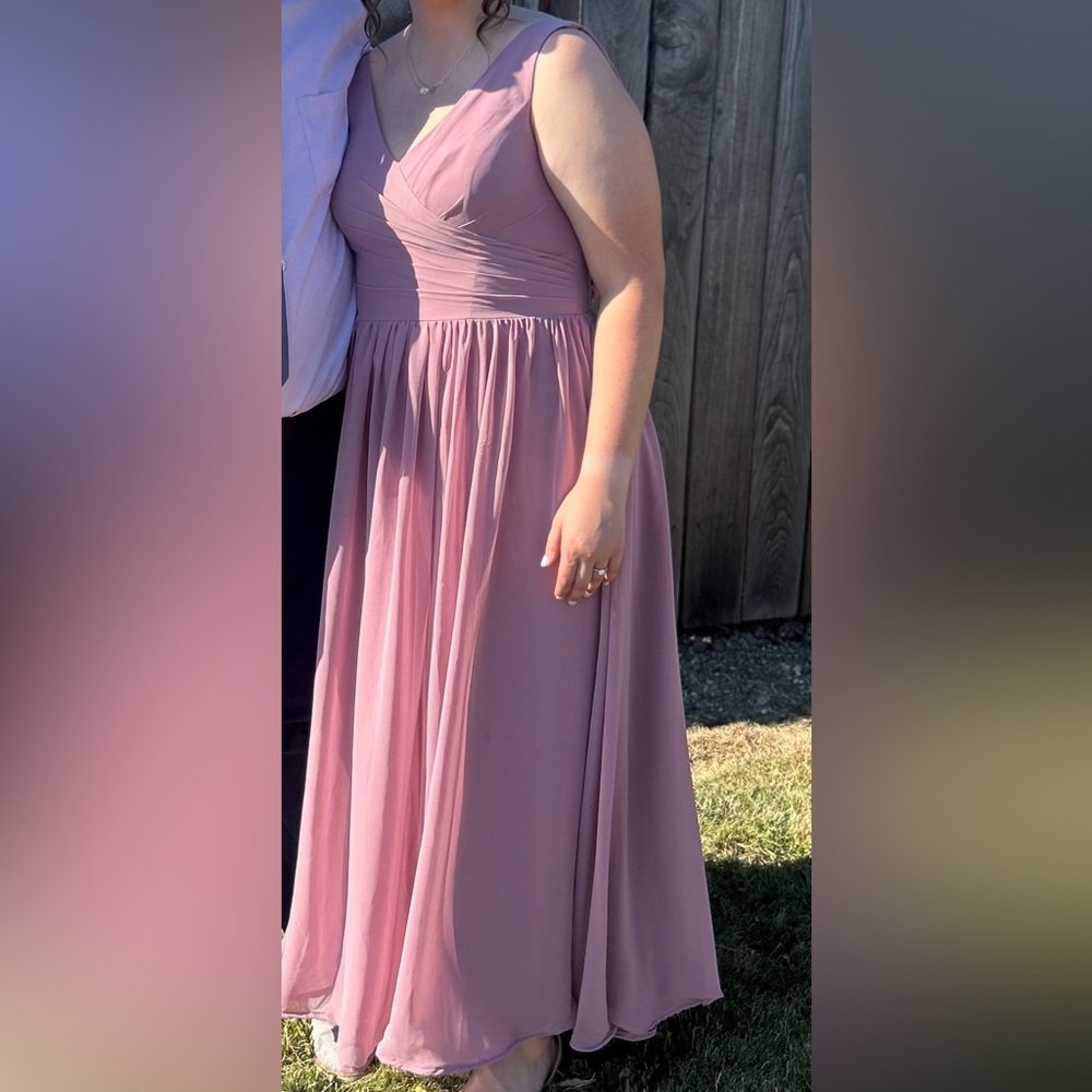Azazie Keyla gown (vintage mauve, size 14)